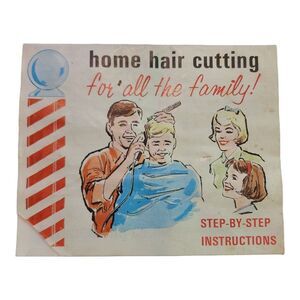 Home Hair Cutting For All‎ Family Instruction Manual Barber Pole 1960 Ephemera